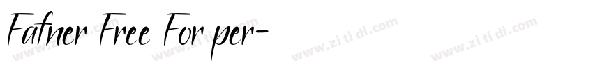 Fafner Free For per字体转换
